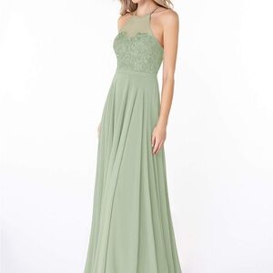 Azazie Dusty Sage Dress